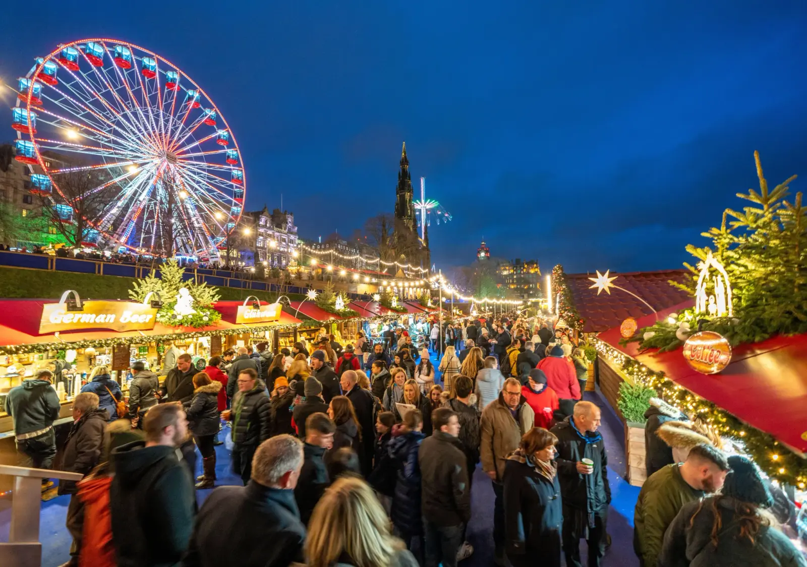 Large crowd at a busy Edinburgh event